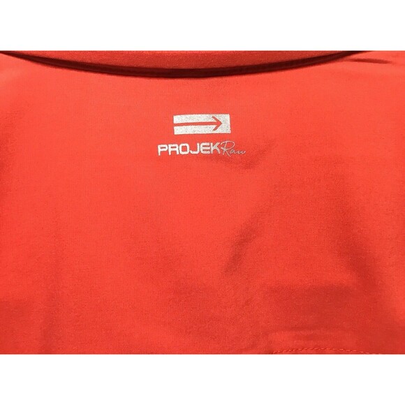 PROJEK RAW Men's Red Tech Design Bottom Up Short Sleeve Stretch Shirt Sz Medium - Picture 5 of 14